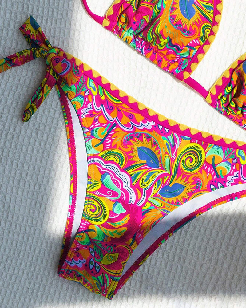 HARUNA | Bikini with colorful resort-style prints