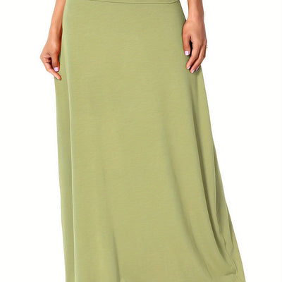 Evelien | Plain maxi skirt with high waist
