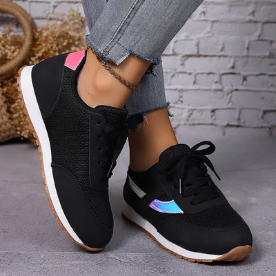 Joyce | Breathable black casual women's sneaker