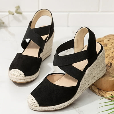 Nina | Dames espadrilles met sleehak