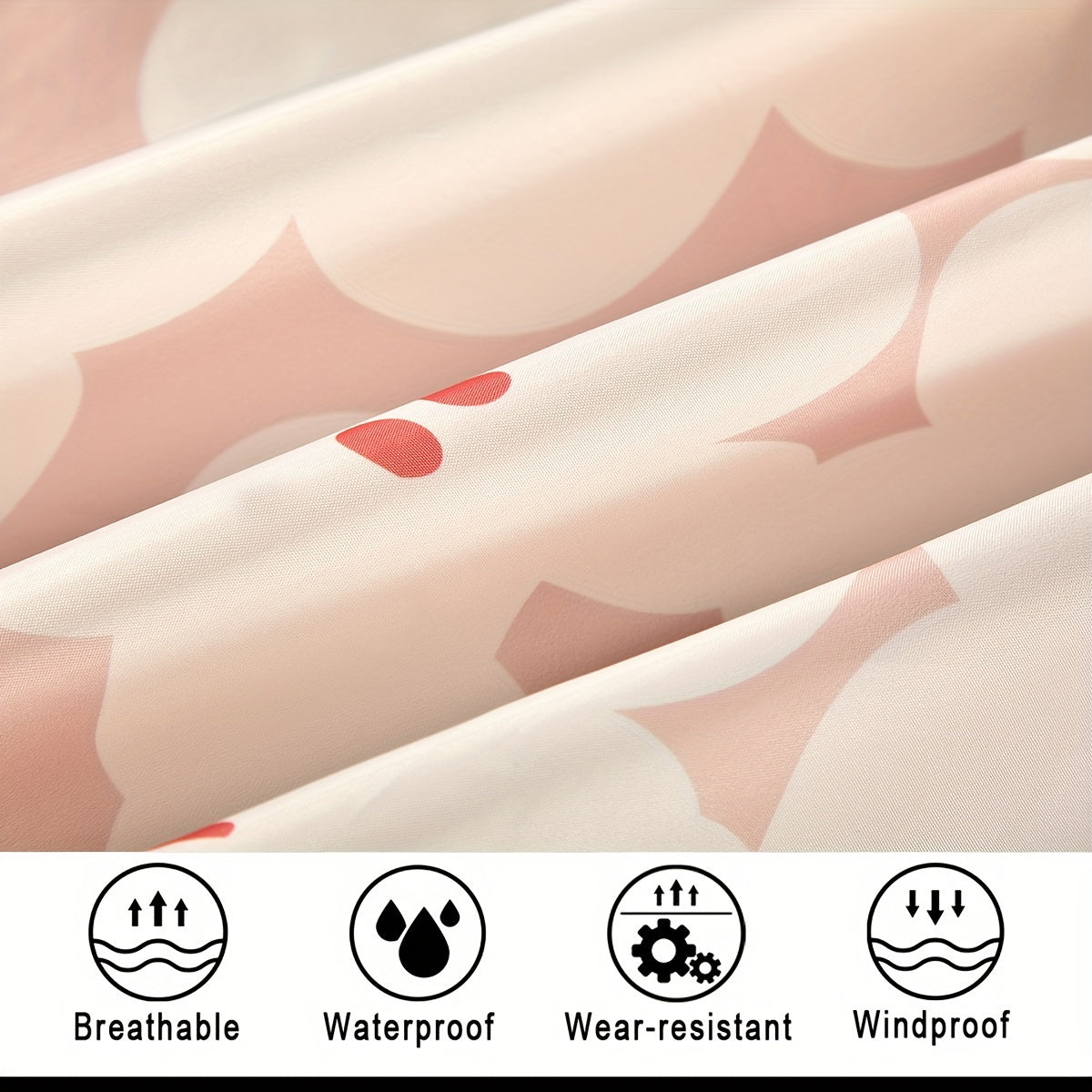 Fleur | Waterproof floral print rain poncho with hood and zip pocket