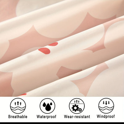 Fleur | Waterproof floral print rain poncho with hood and zip pocket