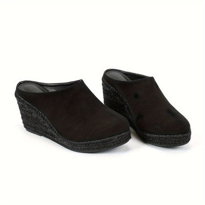 Luna | Comfortable backless espadrille heels