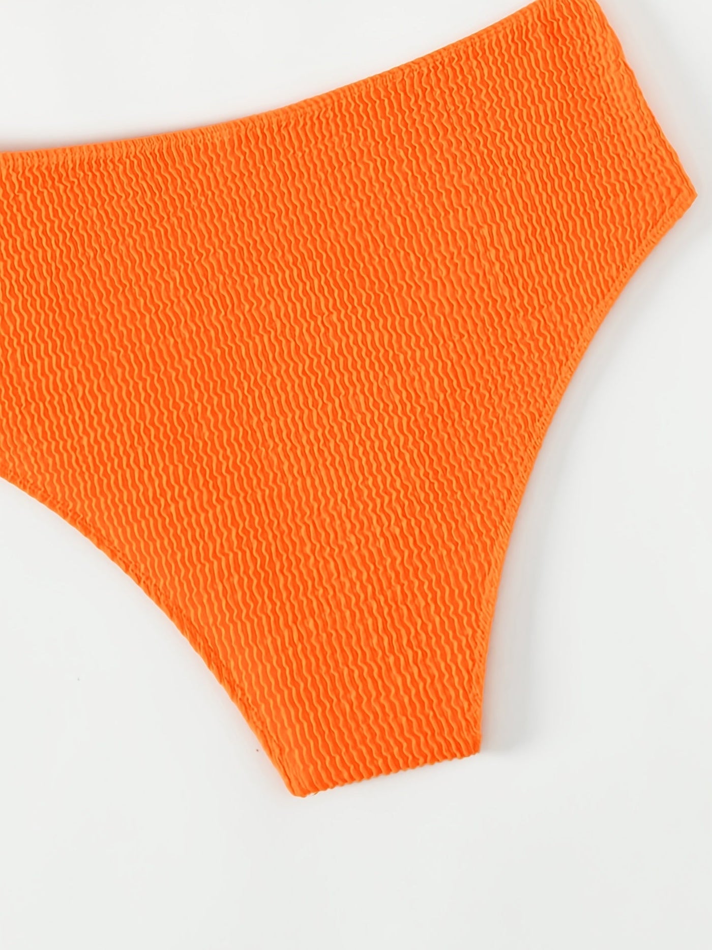 Nina | Rood ribgebreide bikini met hoge taille