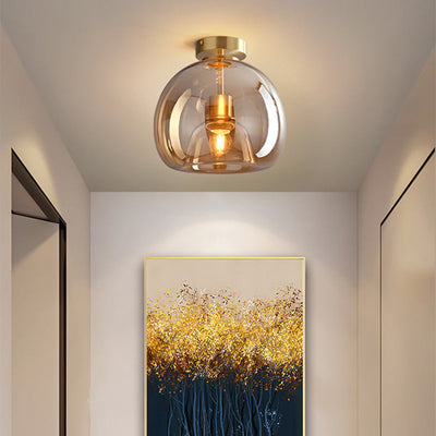 Sanna moderne ronde LED-plafondlamp goud/zwart metaal/glas slaapkamer/eetkamer/woonkamer