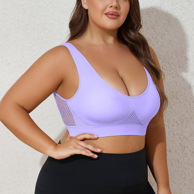Lotte | Breathable sports bra in pink with wide straps