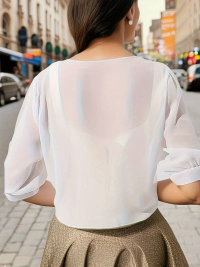 Katie – Airy Blouse with Open Front
