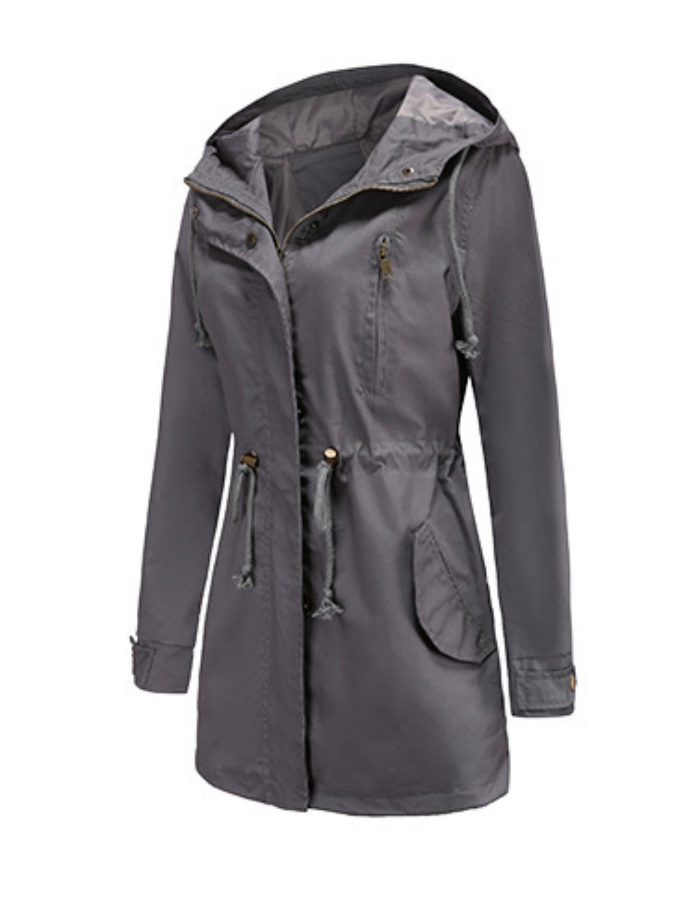 Emilia | Hoodie parka jacket with drawstring waist