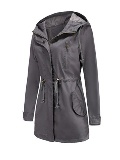 Emilia | Hoodie parka jacket with drawstring waist