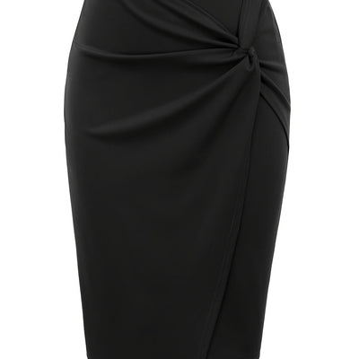 Emma | Sturdy skirt with a twisted front and wrap hem