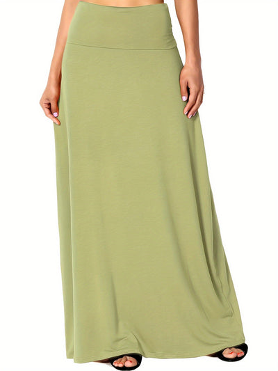 Evelien | Plain maxi skirt with high waist
