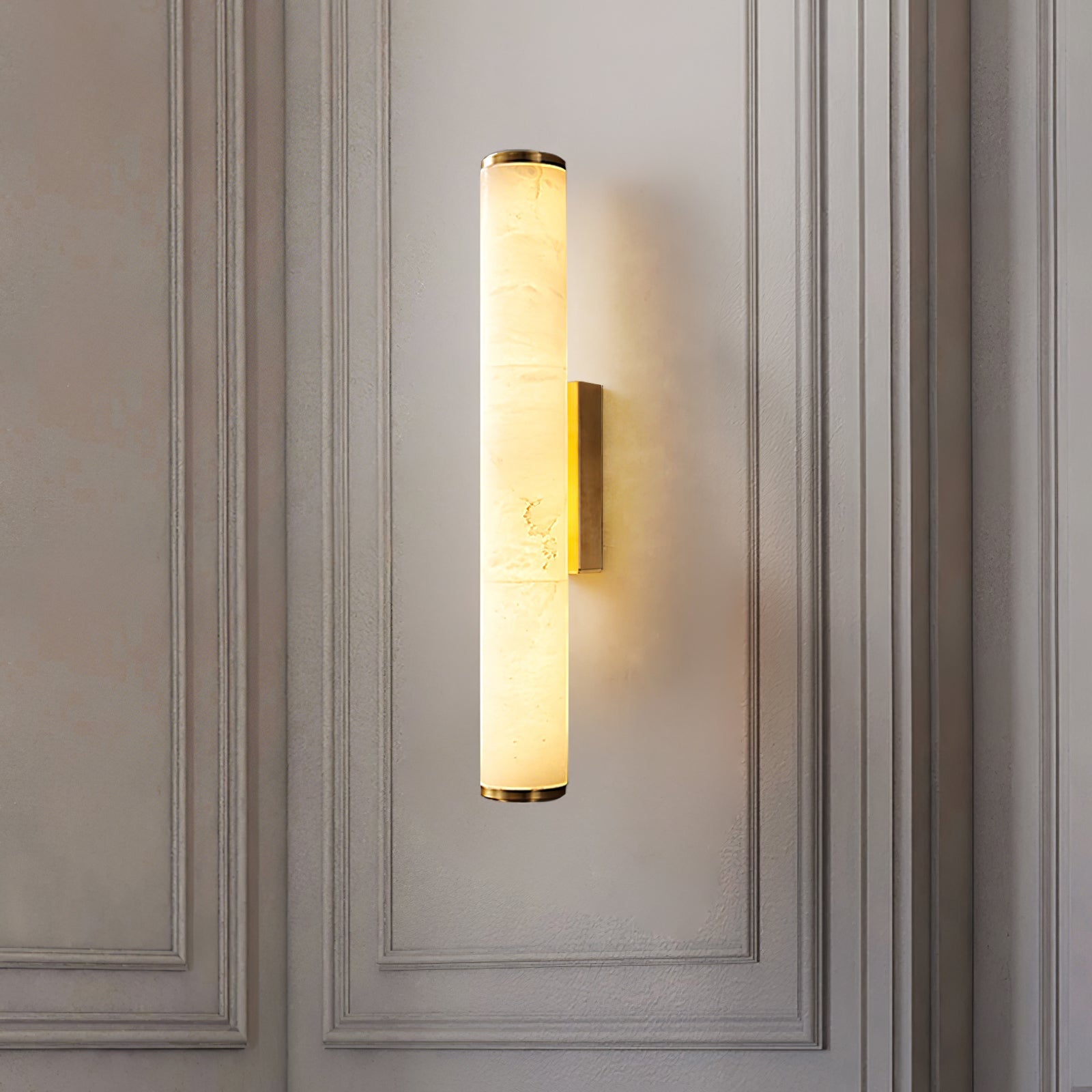 Velorien – Modern Minimalist Marble Copper LED Wall Sconce 1 Light