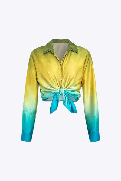 Sorcha - Stijlvolle Ombre Touch Dames Langemouwen Shirt