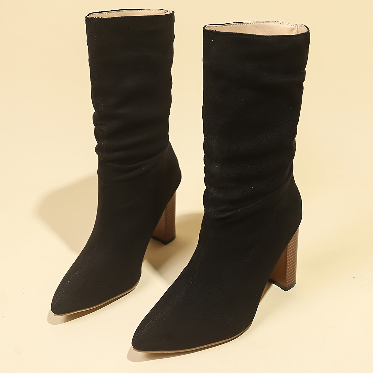 Belle | Klassieke mid-calf laars met hoge hak