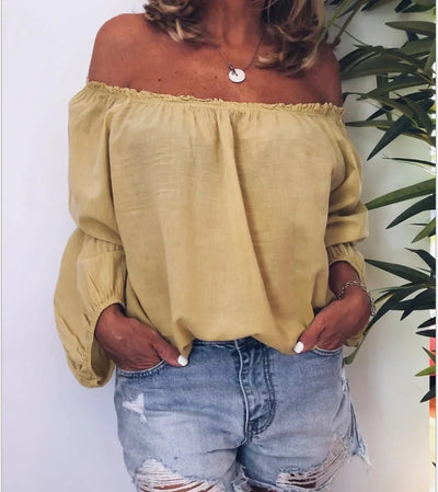 Kylie | Off-the-Shoulder Blouse with Elegant Balloon Sleeves 