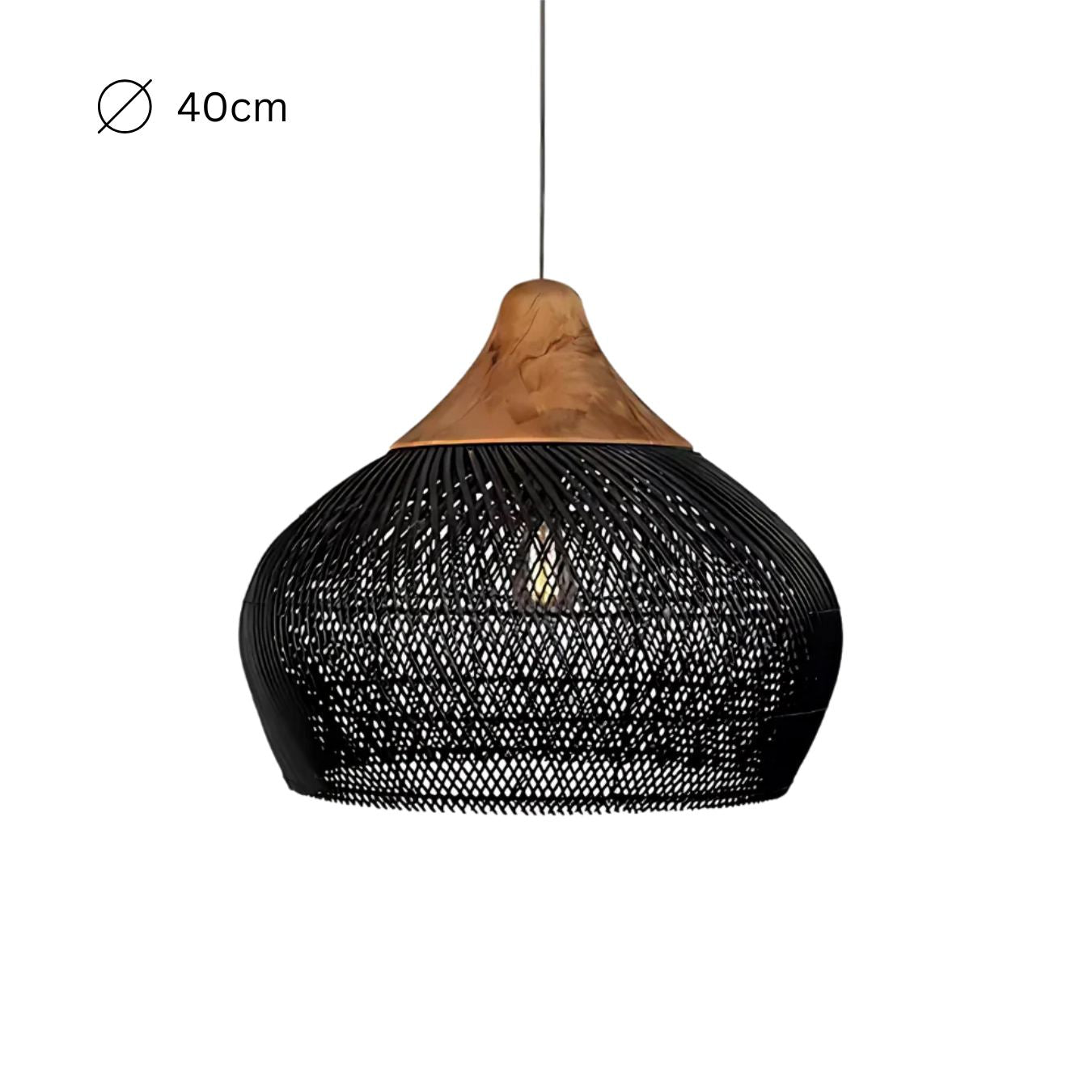 Solari - Japandi Boho Rattan Wood Pendant Light