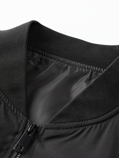 Jasper | Plain bomber jacket with baseball collar