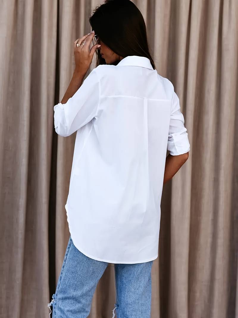 CORINE | Relaxte blouse met V-hals voor de lente