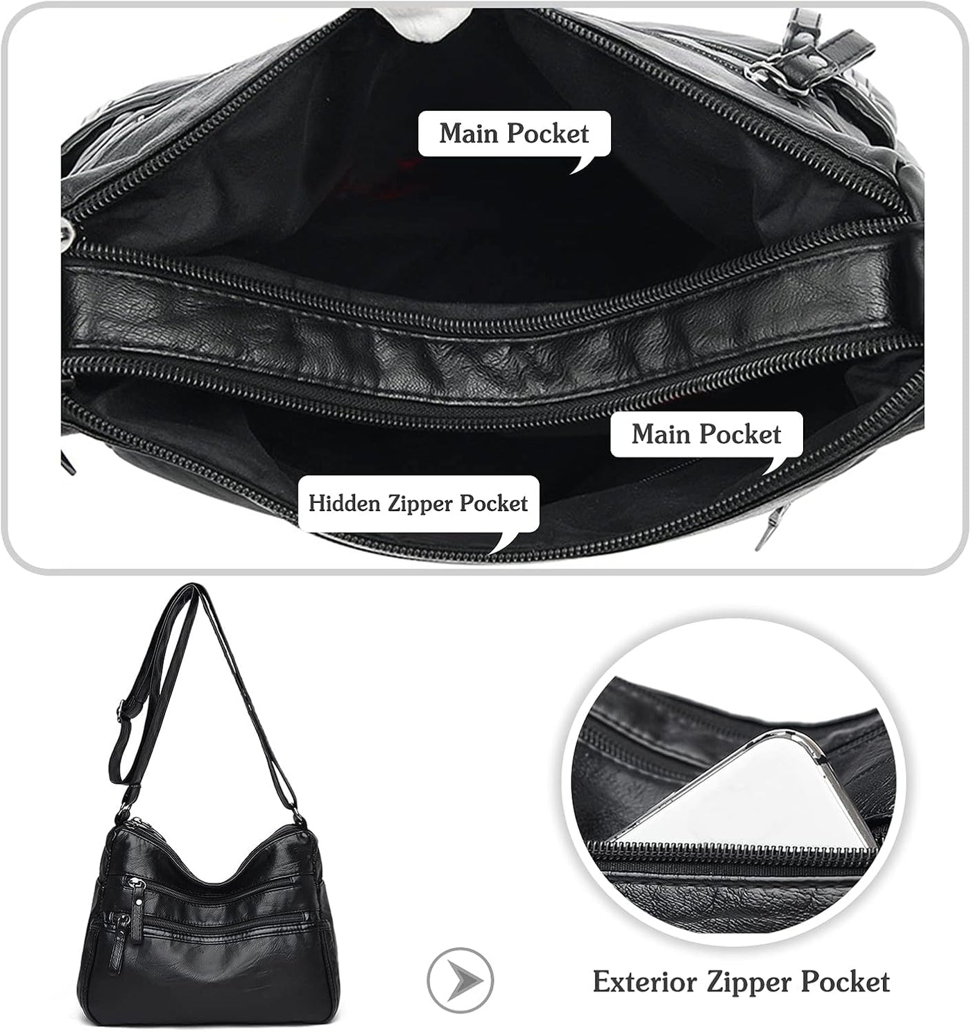 TidyLock - Diefstalbestendige Schouder Organizer Tas