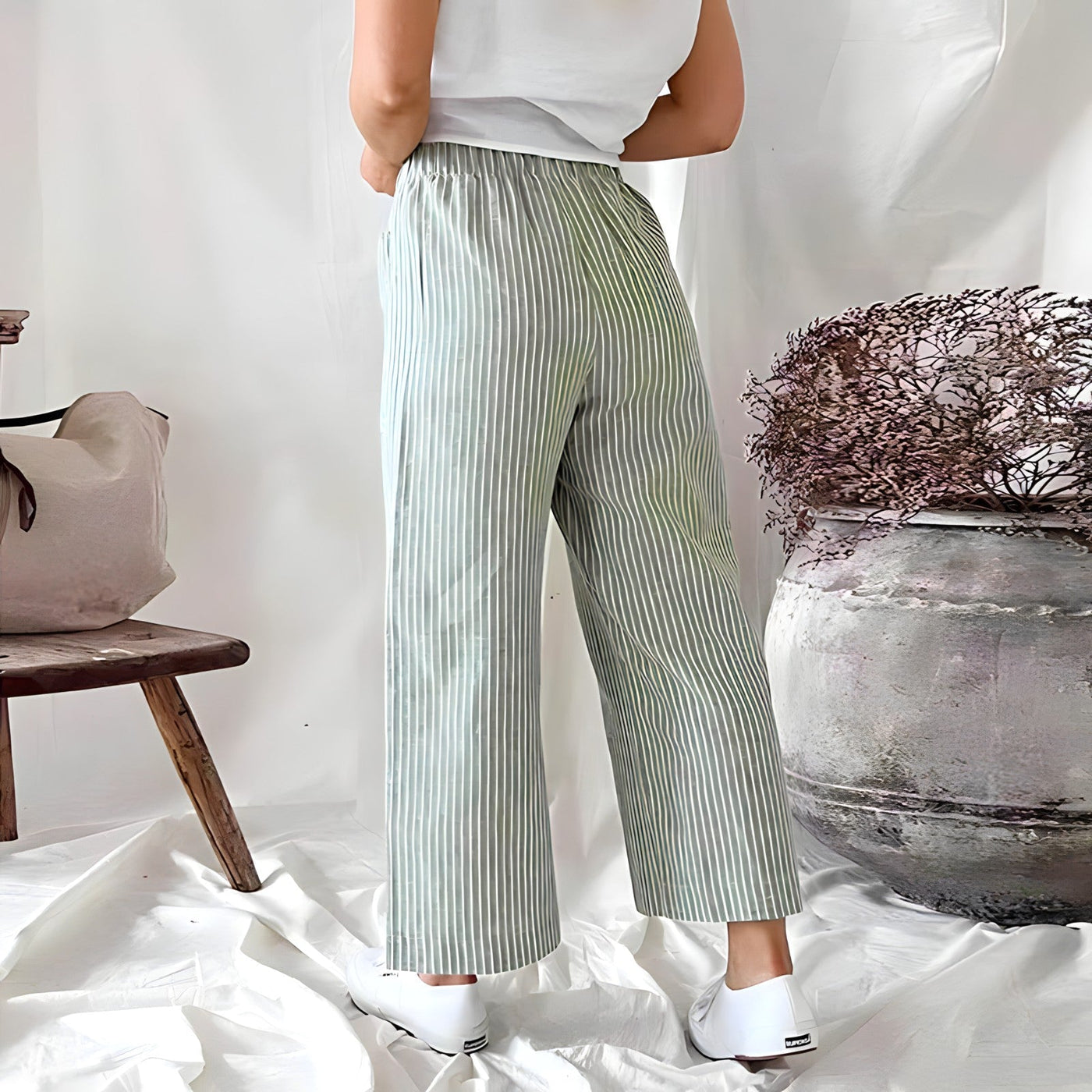 Leonie - Comfortable Striped Trousers