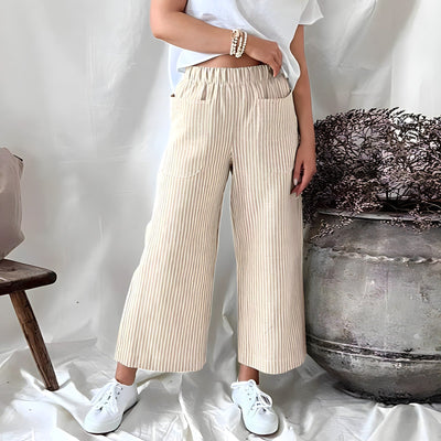 Leonie - Comfortable Striped Trousers