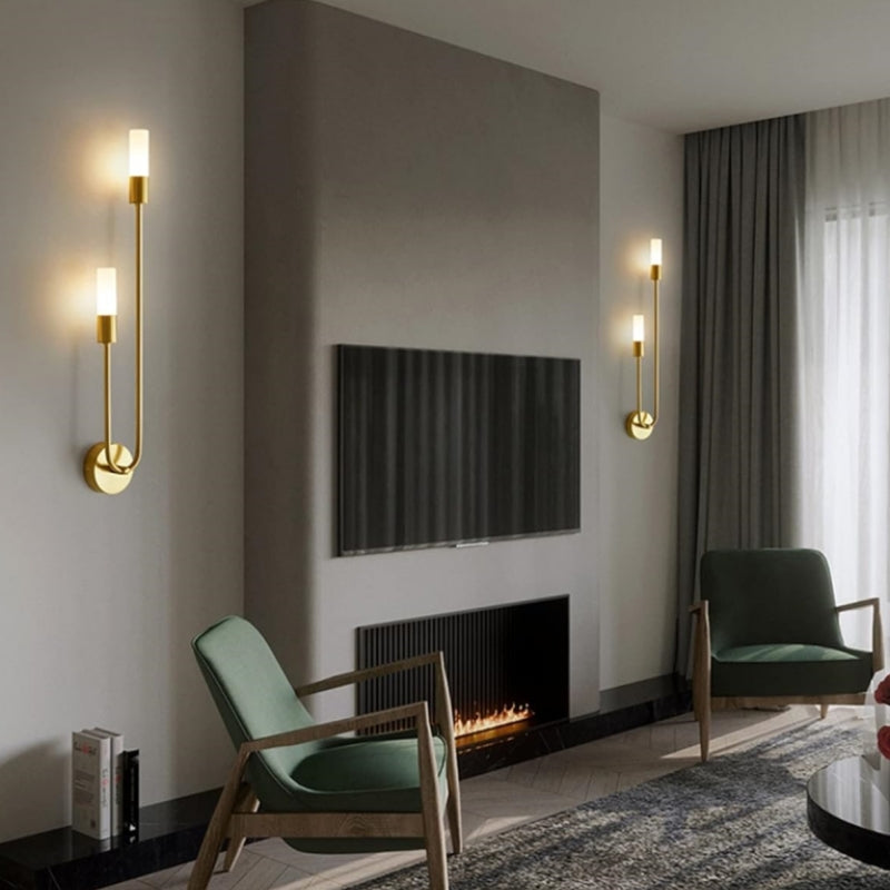 Mezara - Modern Gold LED Wall Sconce Set of 2