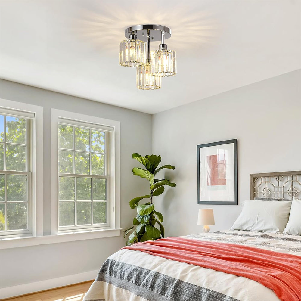 Lyvra – 3 Light E27 Glass Ceiling Lamp