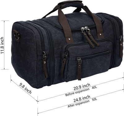 FlexVoyager - Canvas Uitbreidbare Weekendtas