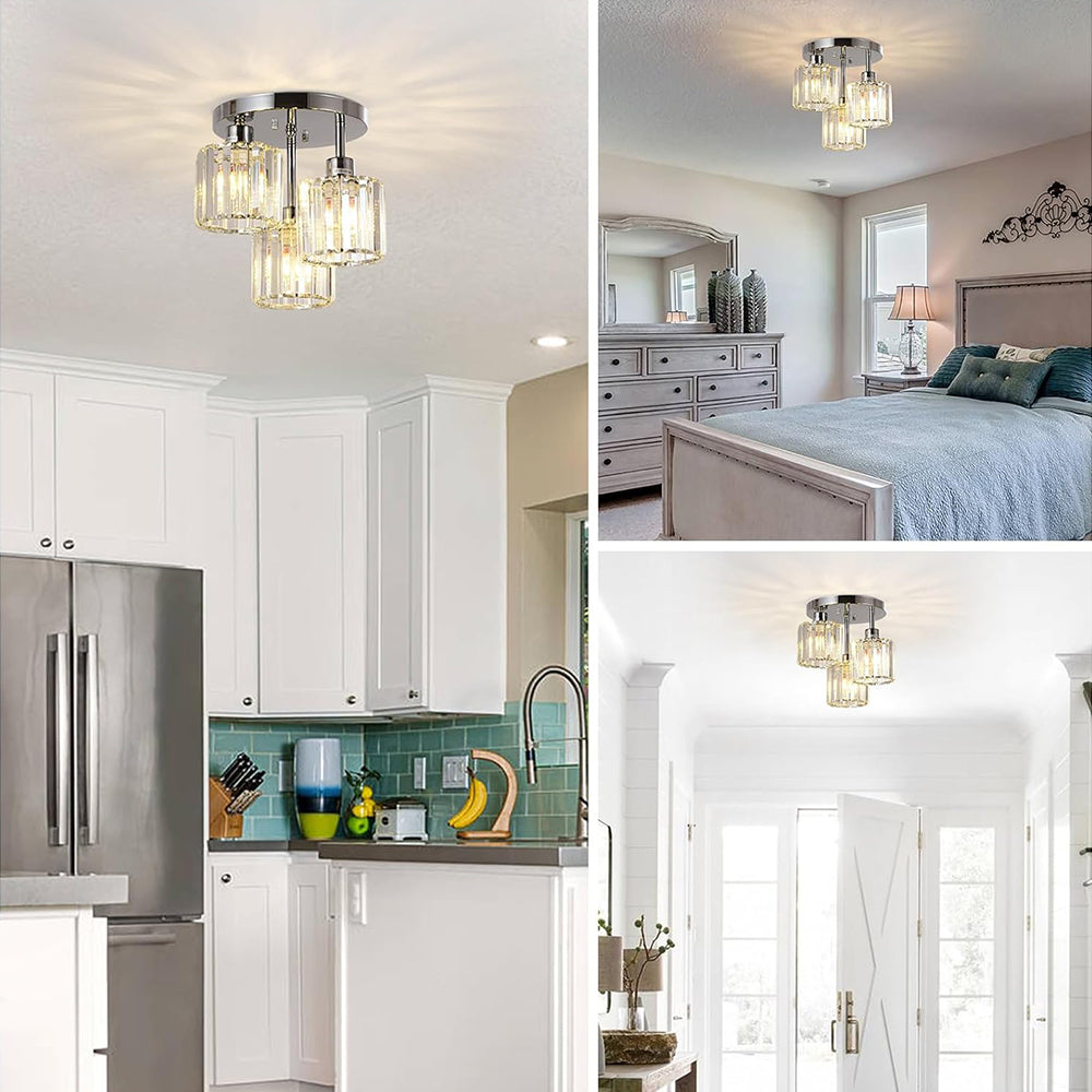 Lyvra – 3 Light E27 Glass Ceiling Lamp