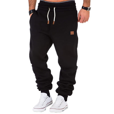 Max Comfort | Effen heren trainingsbroek met koord en elastiek in de taille