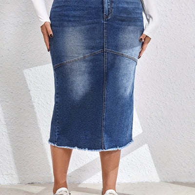 Lotte | Relaxed water-washed denim skirt