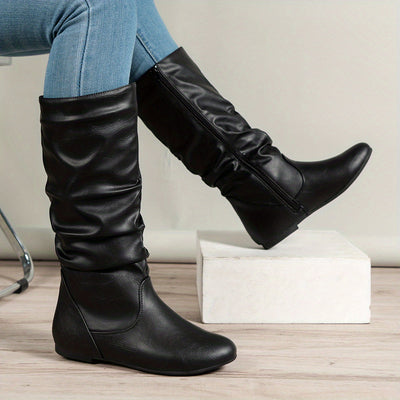 Nina | Retro women's riding boots with zipper