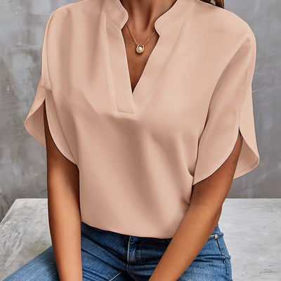 Lotte | Plain blouse with notch