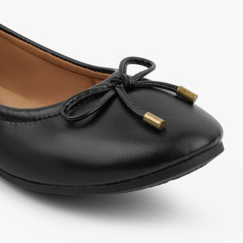 Sophie | Elegante effen balletschoenen met strik