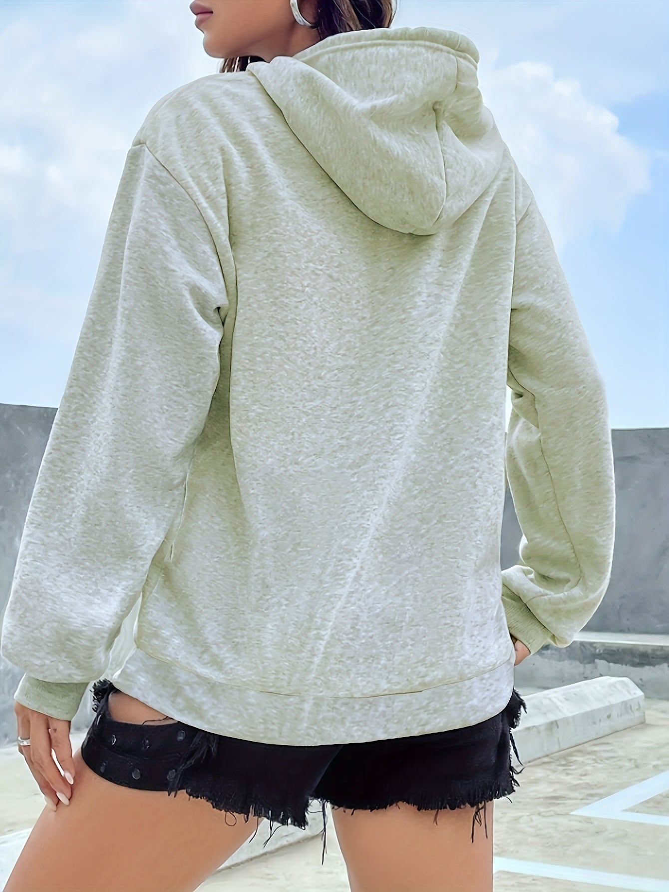 Elena | Hoodie with Italy print and drawstring