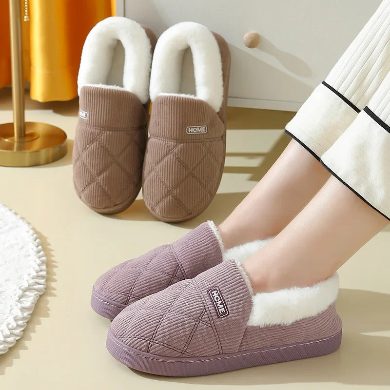 Mila | Warme dames pantoffels met dikke voering・Compact en comfortabel