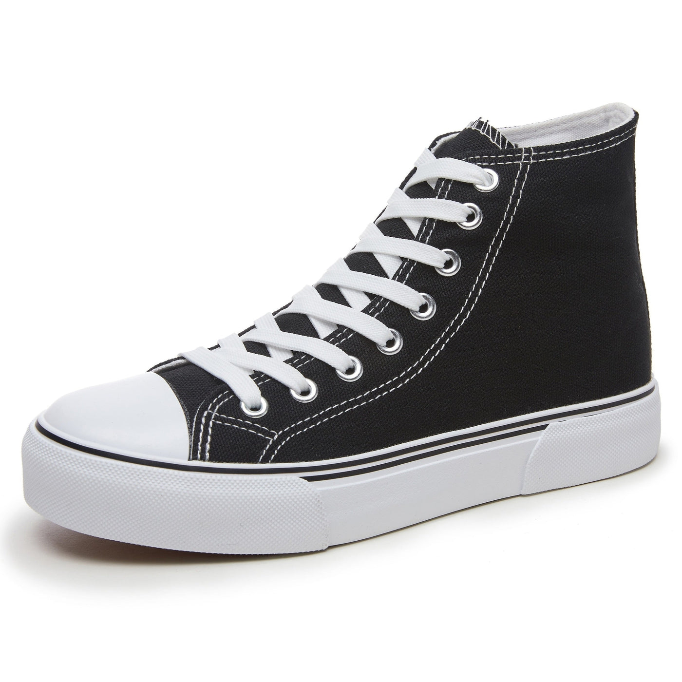 Amber | Hoge canvas sneakers met veters
