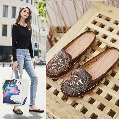 Joyce | Comfortable faux leather slippers