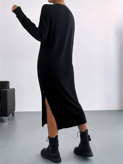 Elise | Elegante t-shirt jurk met asymmetrische zoom
