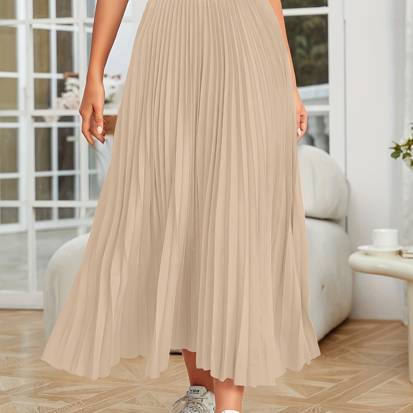 Lotte | Pleated plain loose skirt