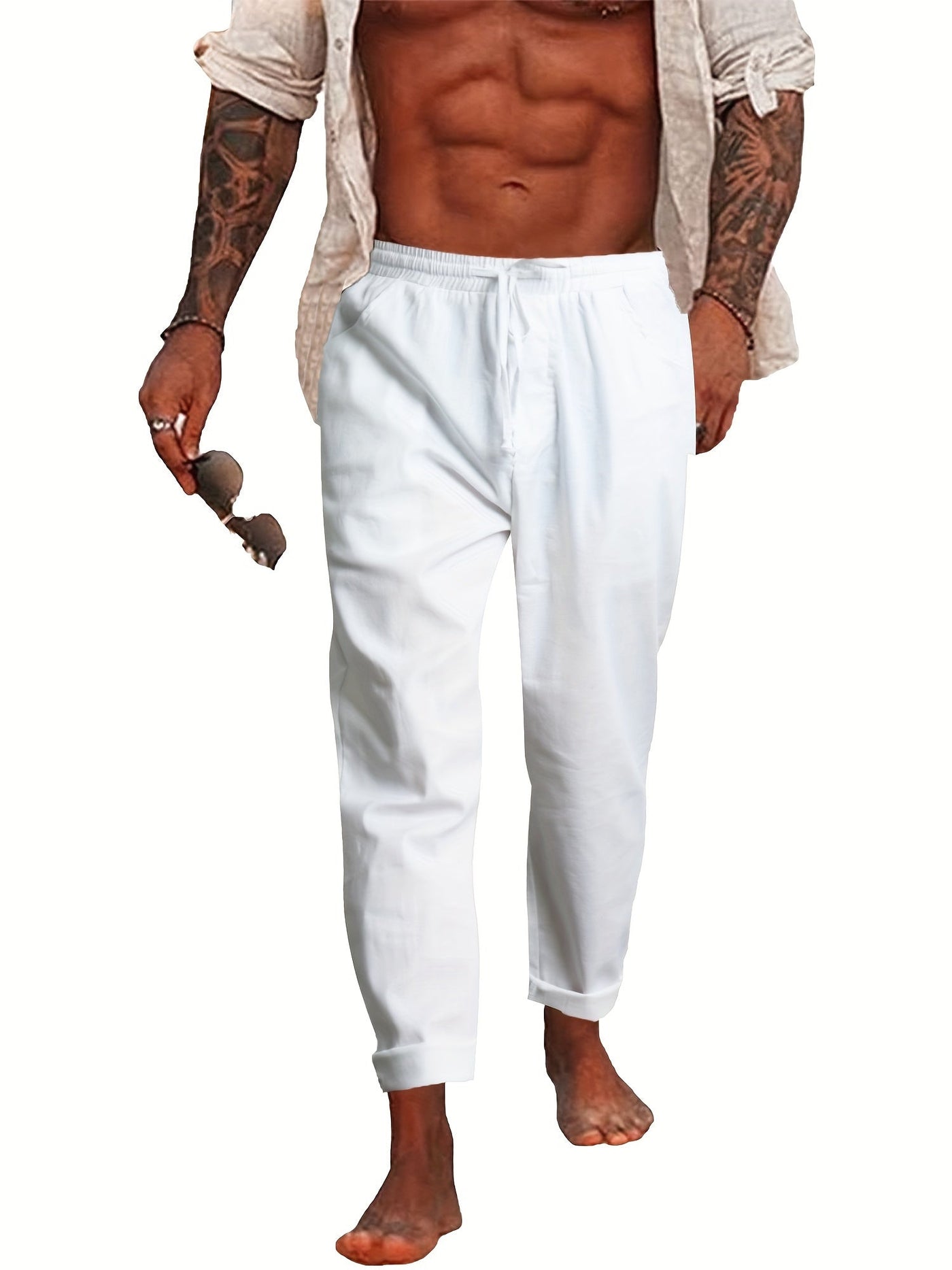 Jasper | Plain loose-fitting summer trousers