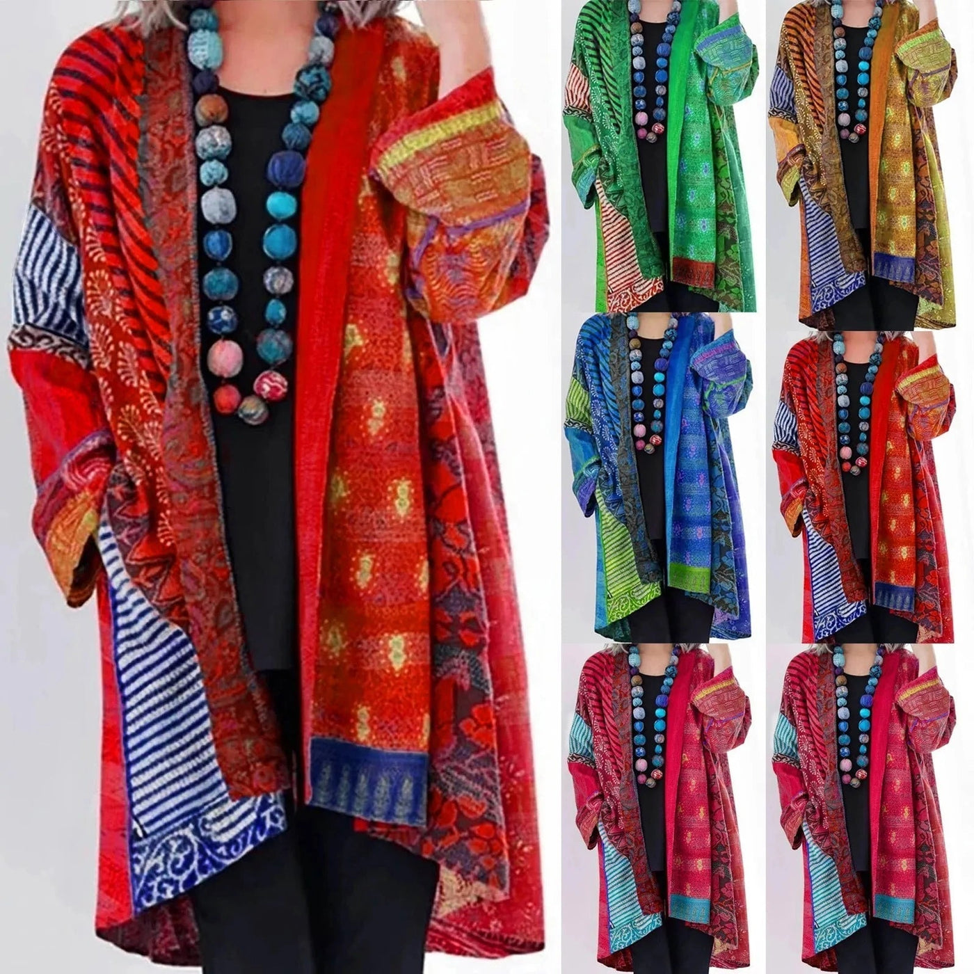 Ofelia - Bohemian Langwerpige Cardigan voor Vrouwen