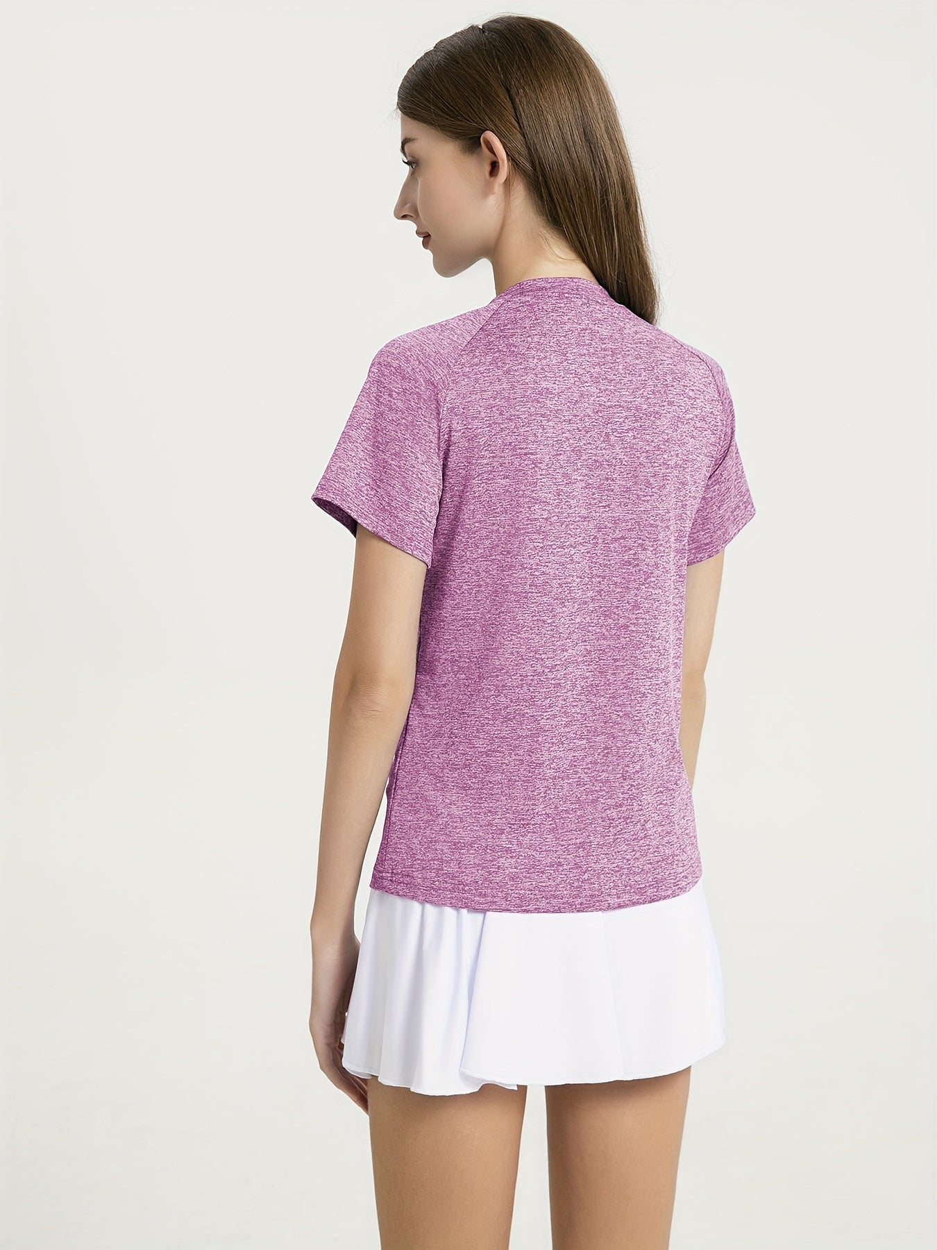 Eva | Quick-drying and stretchy casual running shirt with a round neck and short sleeves