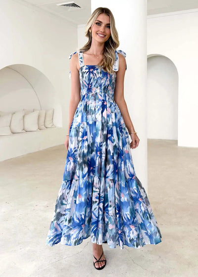 Amber - Casual strapless jurk met elastische tailleband
