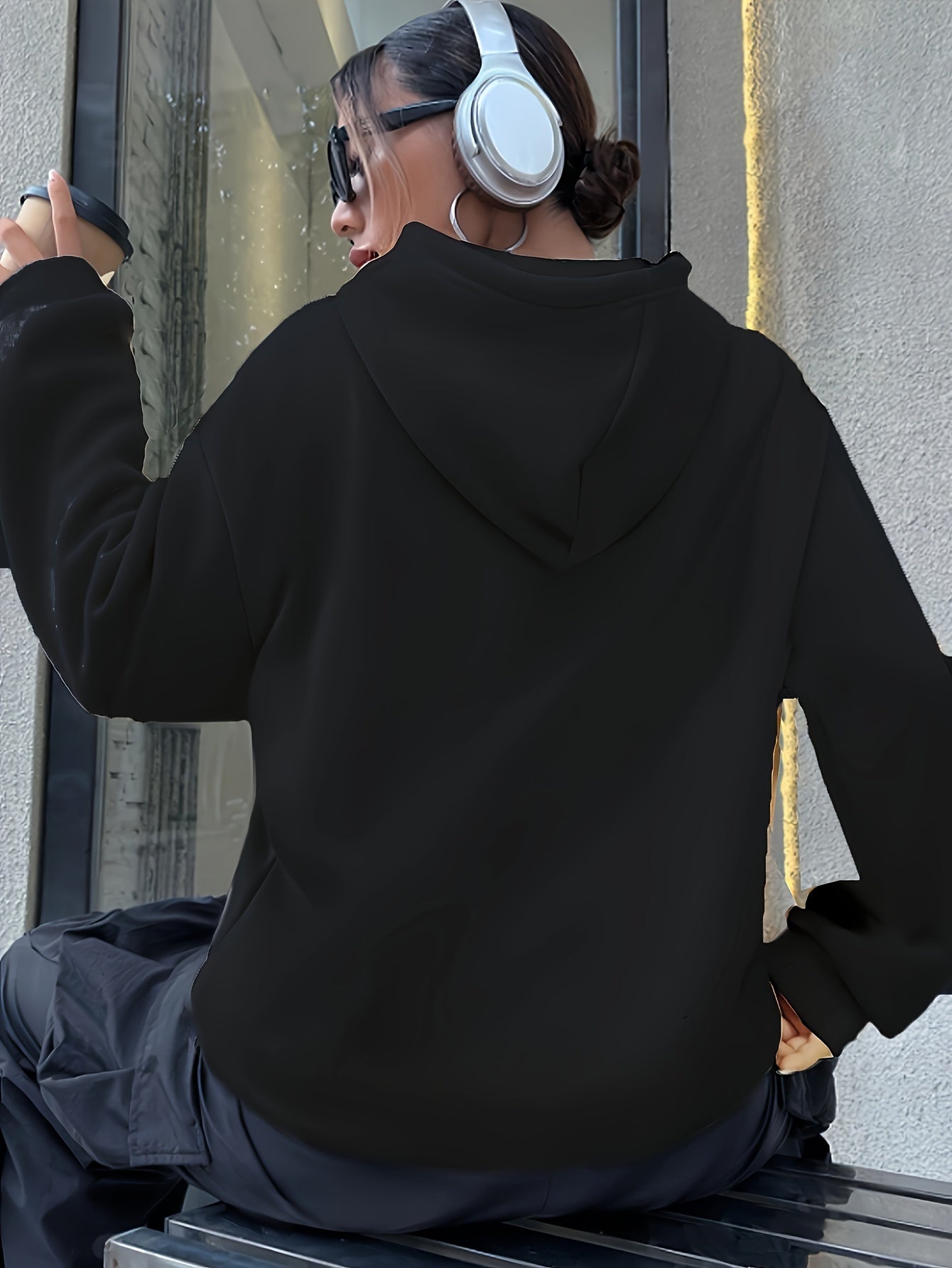 Elena | Hoodie with Italy print and drawstring