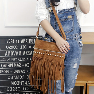 Alouette - Vintage Schoudertas met Kwastjes