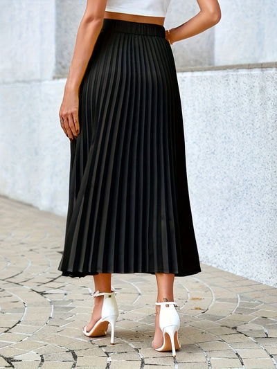 Sophie | Elegante A-lijn midi rok in solide kleur