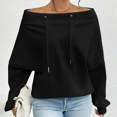 EDNA - Comfortable Off-the-Shoulder Sweatshirt for Women
