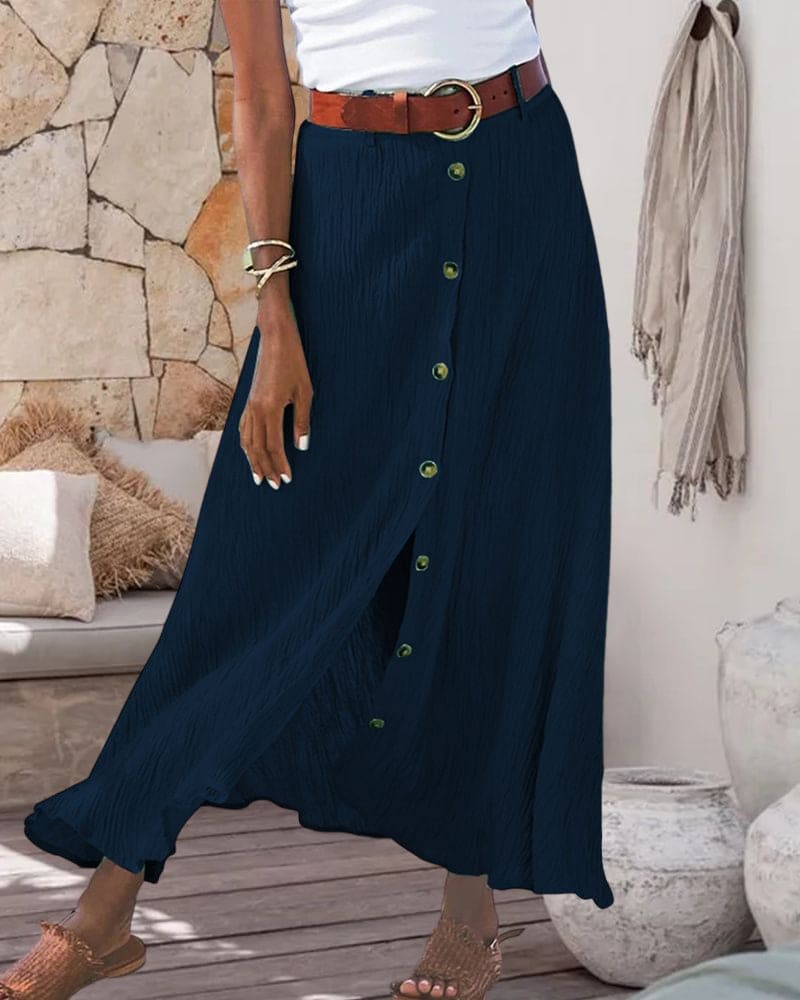 Lotte | Elegant long skirt in solid color