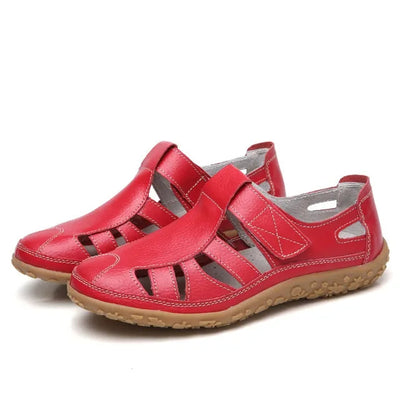 Vrouwen casual lederen zomersandalen